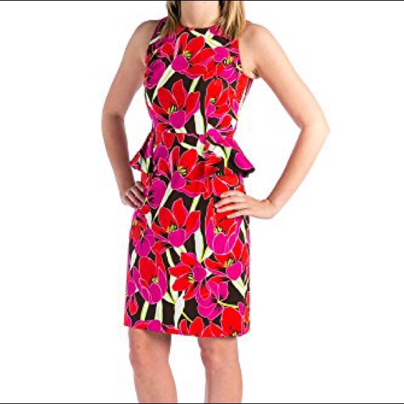 Kate Spade Rio De Janeiro Floral Peplum Dress